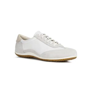 Geox Baskets basses Vega - 40 - Blanc - GeoxSobres et discrètes, ces chaussures se distinguent par leur semelle extérieure fine synonyme de légèreté et de souplesse.Etudiées pour vous offrir confort et bien-être, les Vega sont des baskets au charme décont
