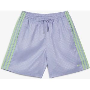 Adidas Originals Short 3 Stripe Monogram Satin violet/vert s femme