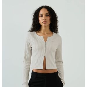 Nike Cardigan Chill Rib Knit Fz ecru s femme