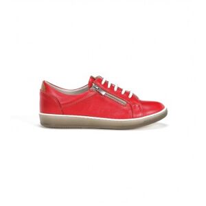 Dorking by Fluchos pour femme. D8225-SUSU Karen Leather Sneakers red (40), Cuir, Rouge, 1 à 3 cm, Fermeture éclair, Casuel - Publicité