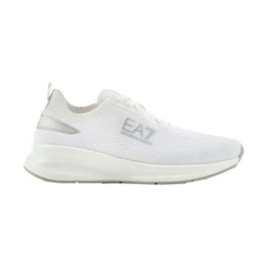 EA7 unisex. X8X149_XK349 Maverick Knit Sneakers white (43 1/3), Blanc, Plat, Lacets, Casuel, Sport, Multisport - Publicité