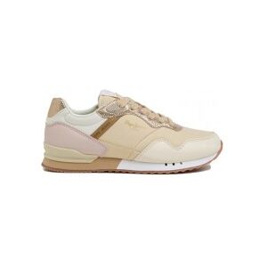 Pepe Jeans pour femme. PLS31463 Chaussures de course London Albal beige (39), Plat, Lacets, Casuel - Publicité