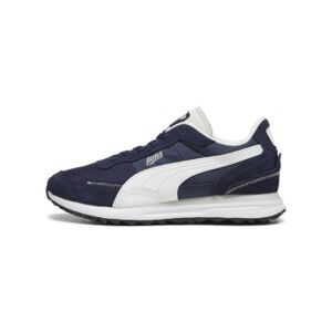 Puma unisex. 39737707 Road Rider Chaussures en cuir marine (40), Plat, 1 à 3 cm, Lacets, Casuel - Publicité