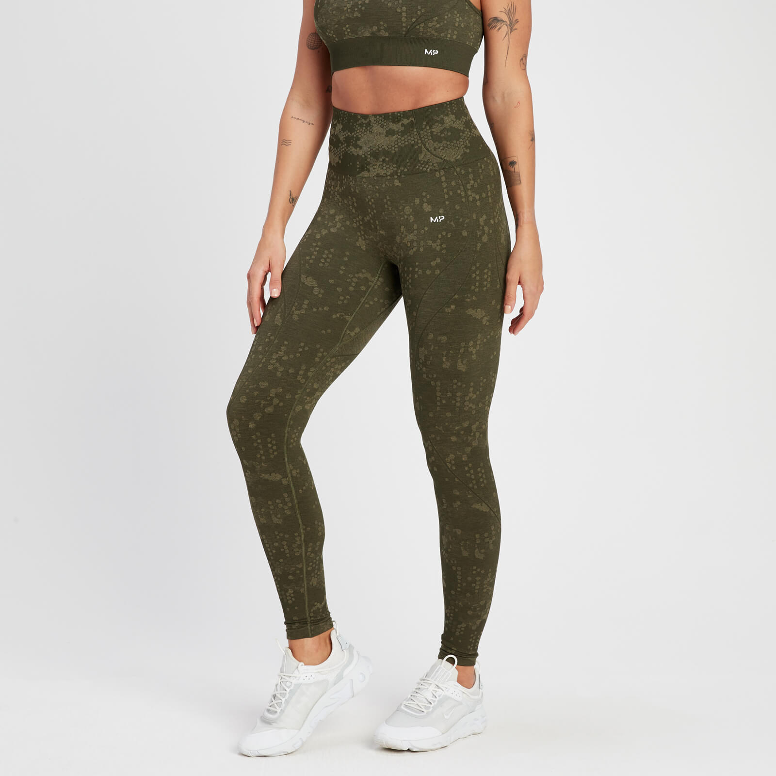 Myprotein FR Legging à motif sans coutures MP Adapt pour femmes – Vert olive - XS