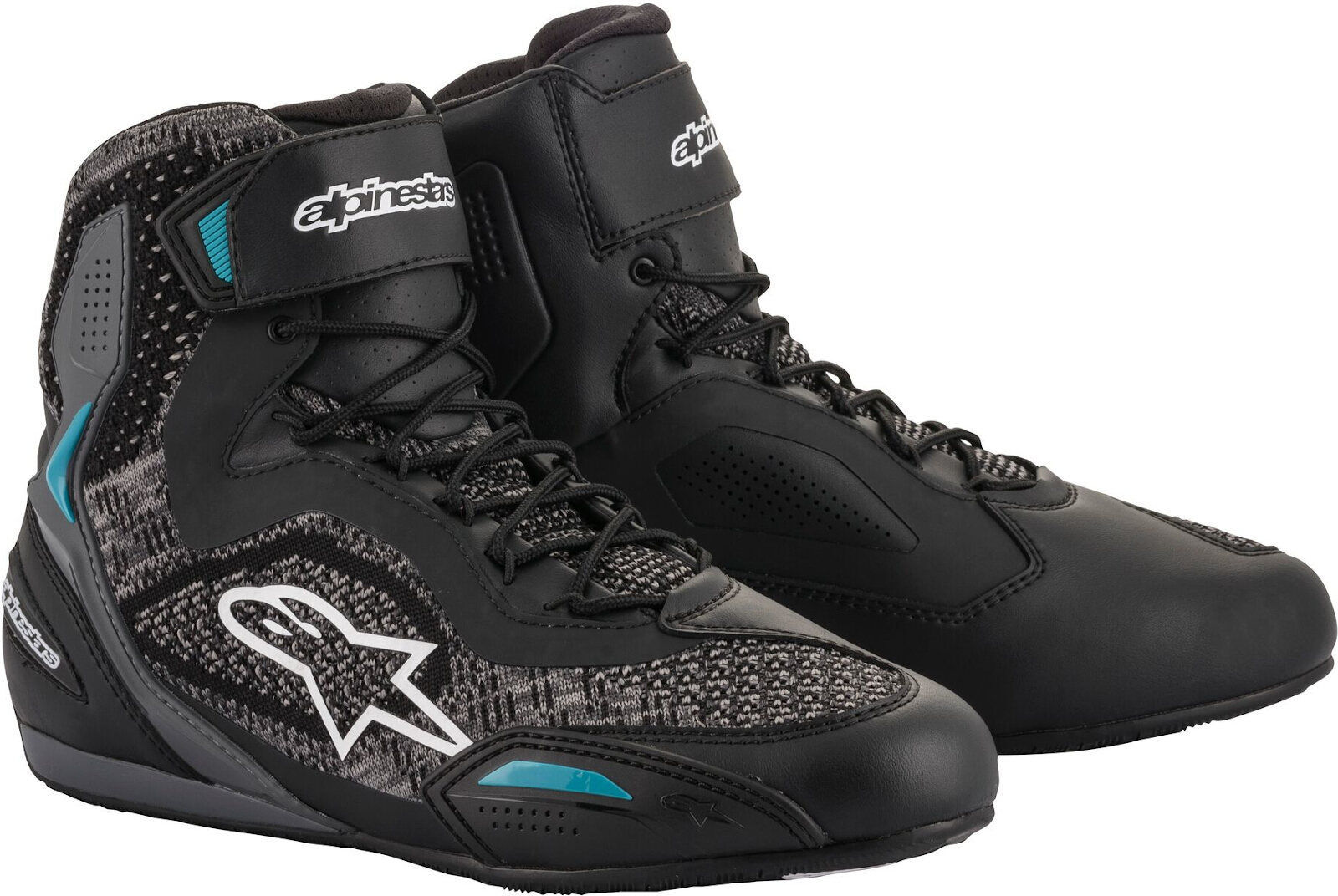 Alpinestars Stella Faster-3 Rideknit Chaussures de moto pour dames Noir Blanc Bleu taille : 38