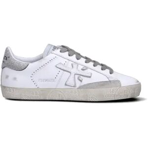 Premiata Sneaker donna bianca/argento in pelle GRIGIO 40