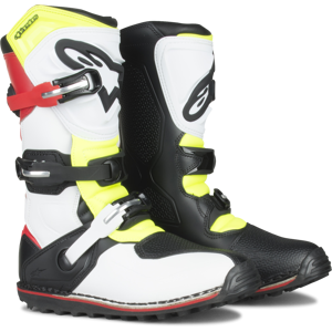 Alpinestars Stivali Offroad  Tech T Bianco Rosso-Giallo Fluo-Nero