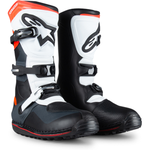 Alpinestars Stivali Cross  Tech T Nero-Grigio-Rosso Fluo