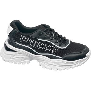 Freddy Sneakers chuncky da donna con tomaia in mesh e similpelle Black Donna 41