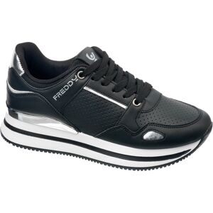 Freddy Sneakers donna in similpelle microforata e dettagli metal Black Donna 41