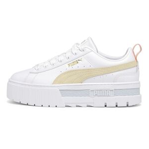 Puma Mayaze Suede Bianco Giallo Sneakers Donna EUR 40 / UK 6.5