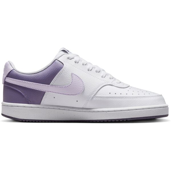 nike court vision low next nature - sneakers - donna white/violet 7 us