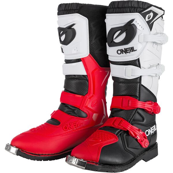 oneal rider pro stivali motocross nero bianco rosso 41