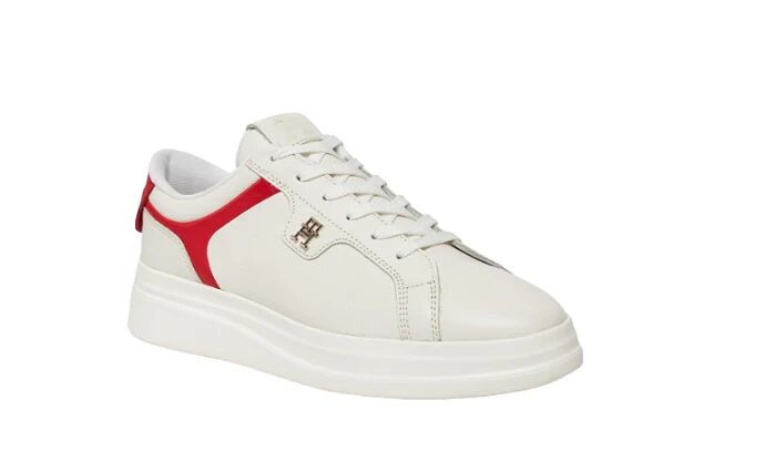 Tommy Hilfiger Scarpe Donna Art Fw0fw07460 BRIGHTWHITE/CHERRYTOMATO