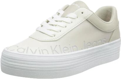 Calvin Scarpe Donna Jeans Art Yw0yw01293 EGGSHELL/CREAMY WHITE