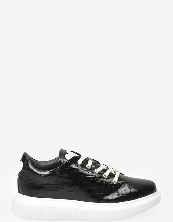 Moschino LOVE Sneakers RUNNING in Pelle Stampa Coccodrillo taglia 41