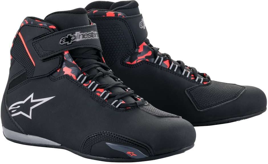 Scarpe Moto Alpinestars SEKTOR WATERPROOF Fluo Rosso Grigio taglia 8