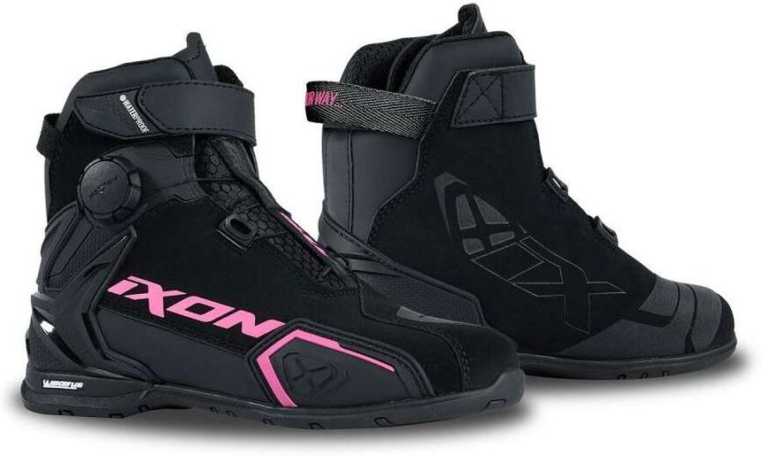 Scarpe Moto Donna Ixon BULL 2 WP LADY Nero Fucsia taglia 41