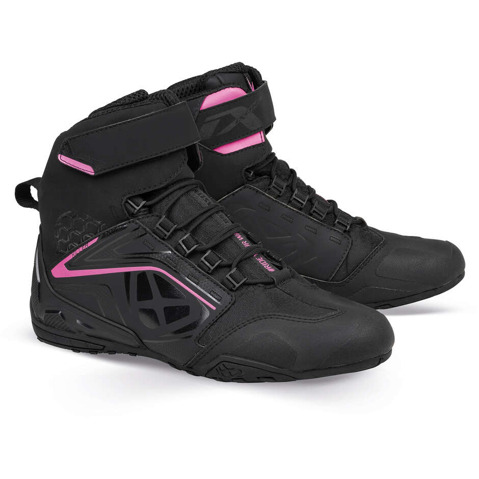 Scarpe Moto Donna Ixon KILLER WP LADY Nero Fucsia taglia 39