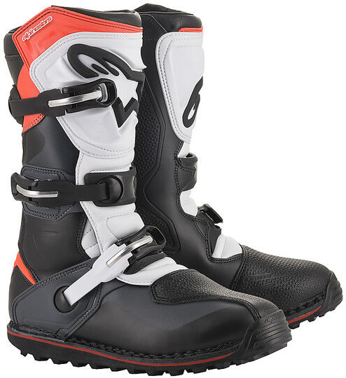 Stivali Moto Cross Enduro Alpinestars TECH T Nero Grigio Ros taglia 13