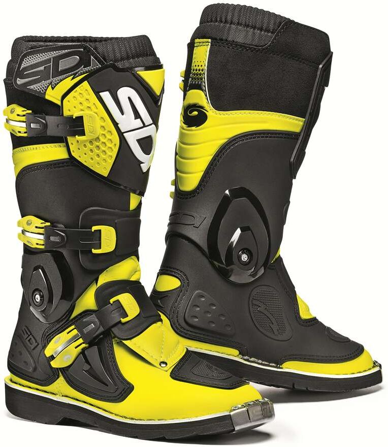 Stivali Moto da Bambino Cross Enduro Sidi FLAME Nero Giallo taglia 41