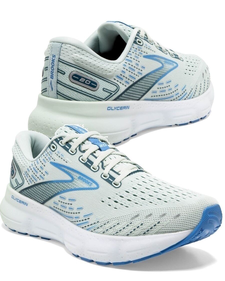 Brooks Scarpe da Corsa Running DONNA Glycerin 20 Grigio Blue Ammortizzate