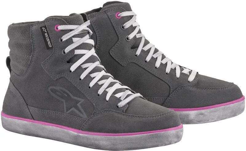 ALPINESTARS - Stivali Stella J-6 Waterproof Lady Light Gray / Fuchsia Grigio,Rosa 6 (EU 37.5)