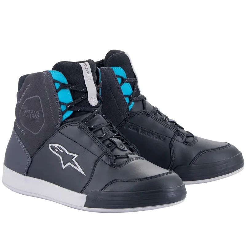 ALPINESTARS - Stivali Stella Chrome Drystar Lady Nero Asphalt / Turquoise Nero,Blu 5 (EU 36)