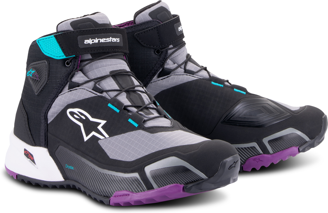 Alpinestars Scarpe Moto Donna  CR-X Drystar Nero-Grigio Plom Tea