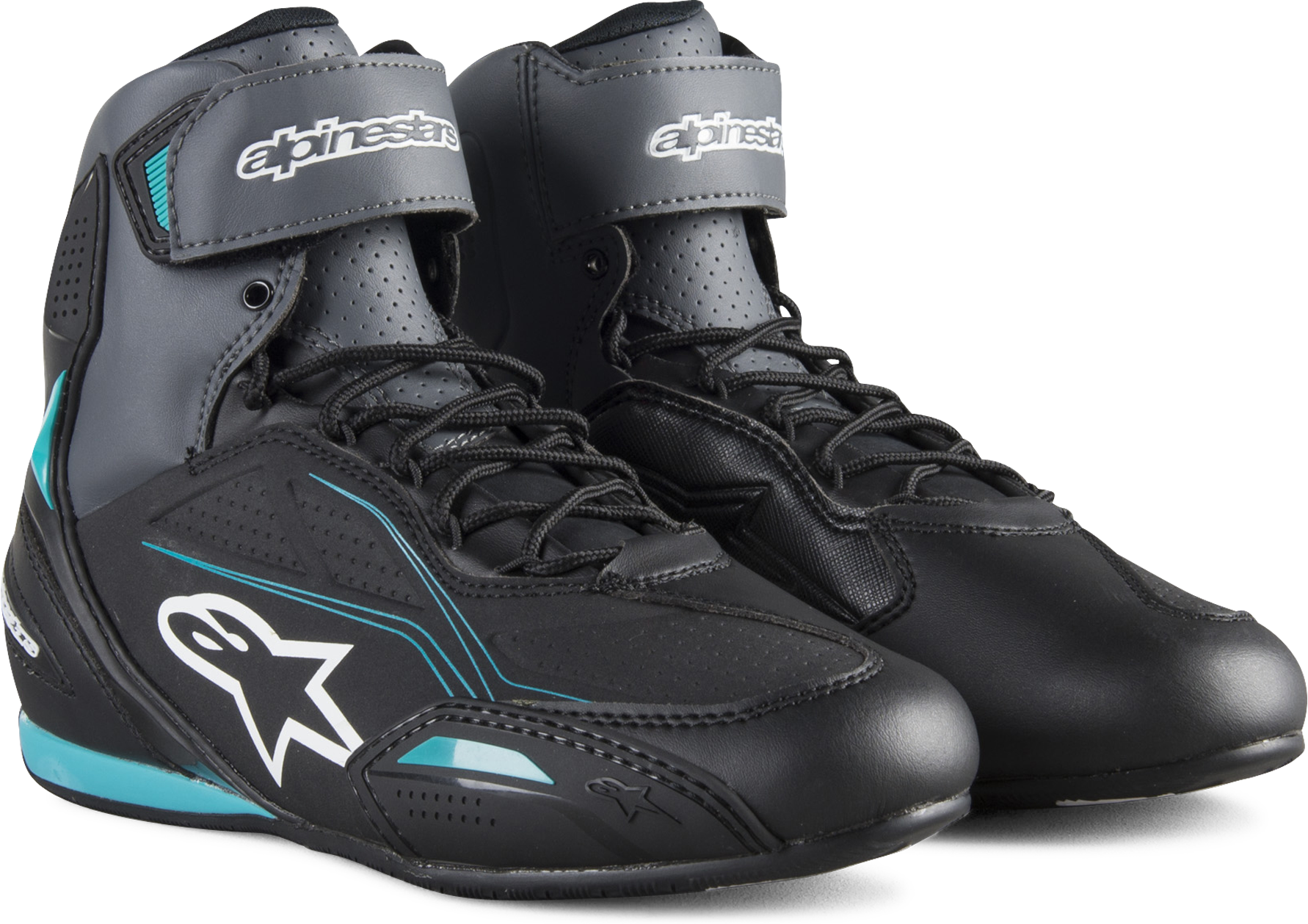 Alpinestars Scarpe Moto  Stella Faster-3 MC Nero-Grigio Oceano