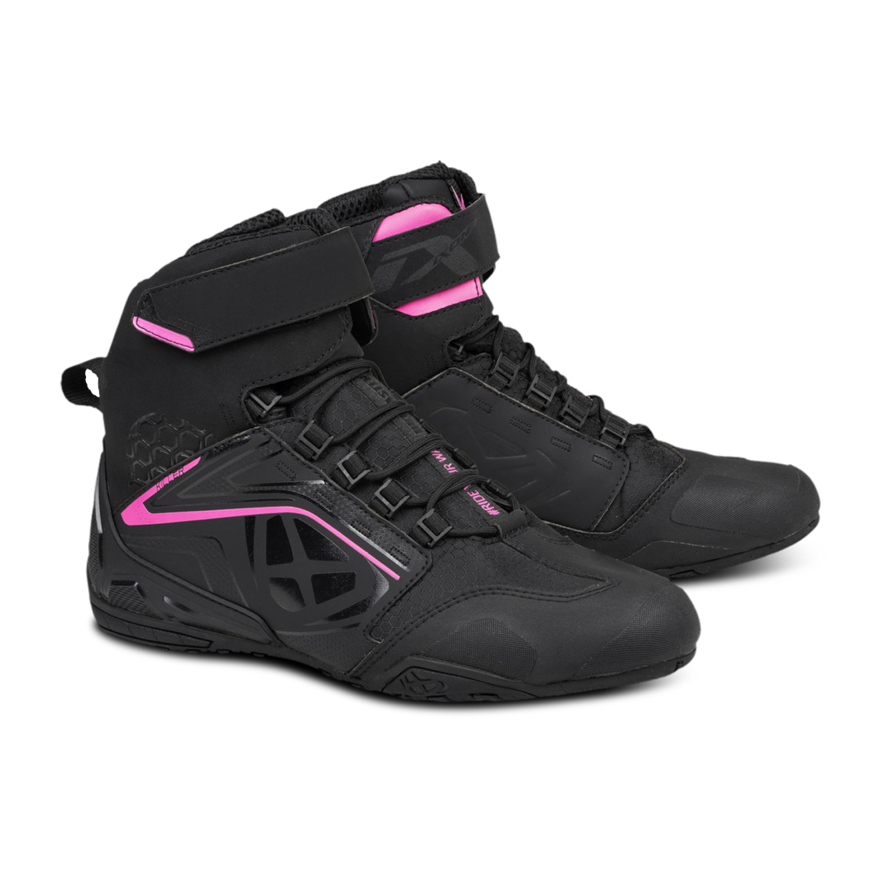 Ixon Scarpe Moto Donna  Killer WP Nero-Fucsia