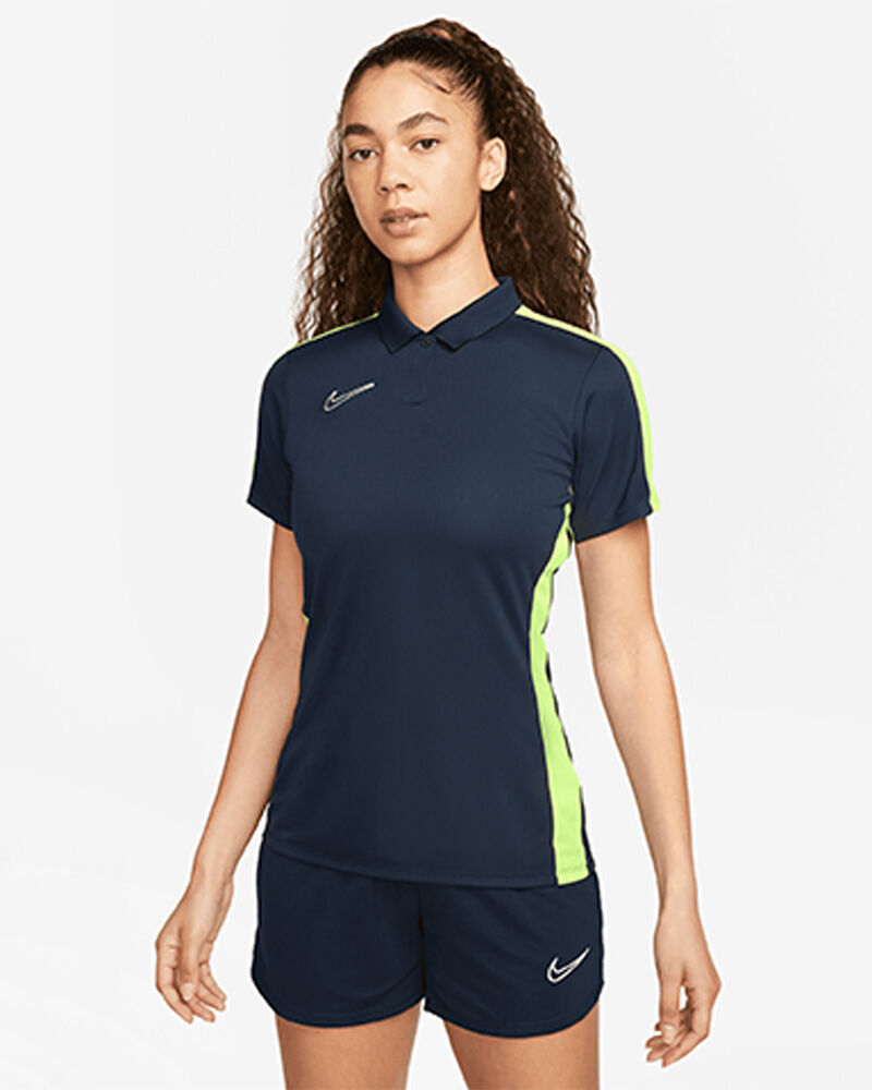 Nike Polo Academy 23 Blu Navy e Giallo Fluorescente per Donne DR1348-452 M