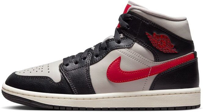 Nike Scarpe Air Jordan 1 Mid Nero/Grigio/Rosso Donne BQ6472-060 6