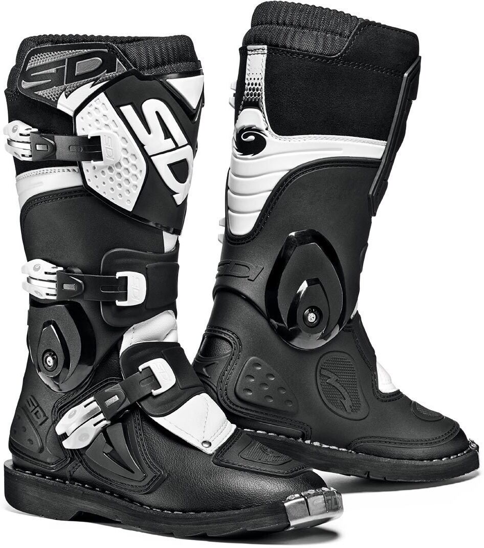 Sidi Flame Bambini Motocross Stivali Nero Bianco 41