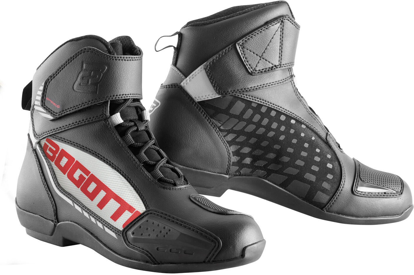 Bogotto GPX Scarpe Moto Nero Bianco Rosso 44