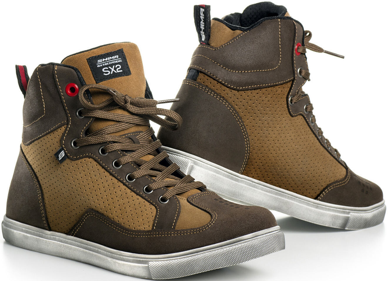 SHIMA SX-2 Scarpe da moto traforate Marrone 42