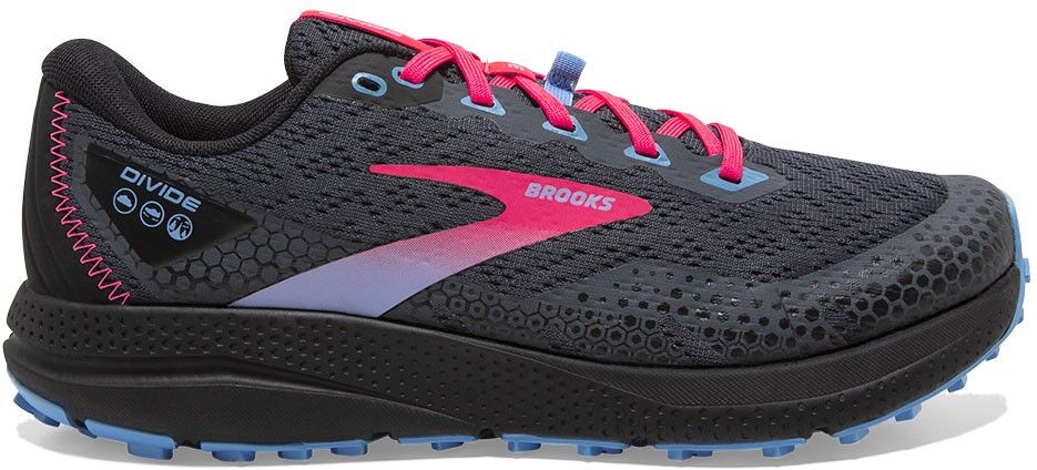 Brooks Divide 3 Ebony Nero Rosa Scarpe Trail Running Donna EUR 37,5 / US 6,5