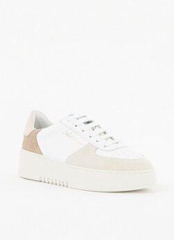 Axel Arigato Orbit sneaker van leer met suède details - Beige