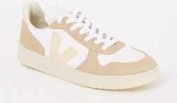 Veja V-10 sneaker met suède details - Beige