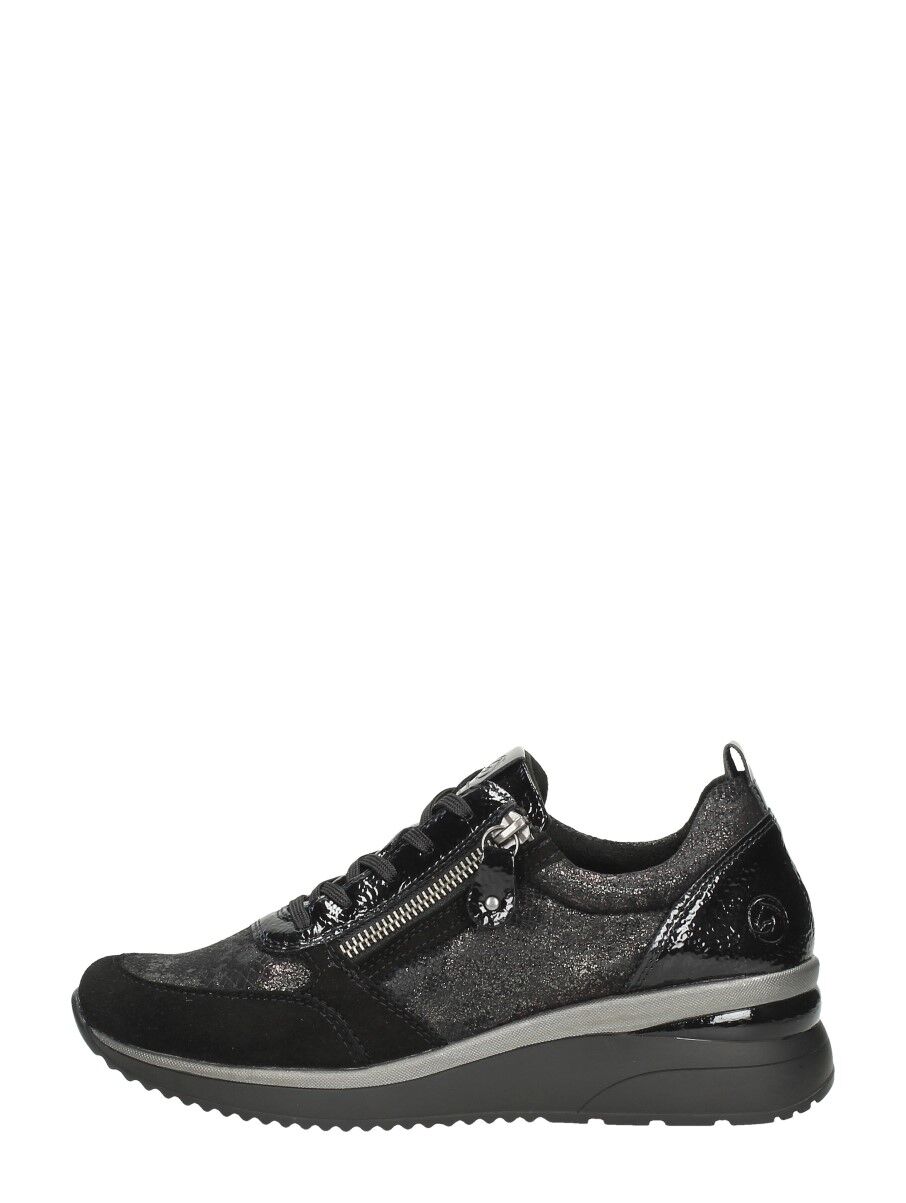 Remonte - Sneakers Laag  - Zwart - Size: 41 - female