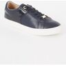 Dune London Elodic sneaker met crocostructuur - Donkerblauw