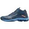 Mizuno Wave Lightning Z7 Mid handbalschoenen, uniseks, volwassenen, donkerdenim/wit/blauwjasper, 41 EU, dark denim white bluejasper, 41 EU