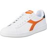 Diadora Unisex TORNEO gymnastiekschoen, wit/verbrand oranje, 10 UK, Wit verbrand oranje, 10 UK