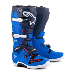 Alpinestars Crosstøvler  Tech 7 Alpine Blå-Natt Marine-Knallrød