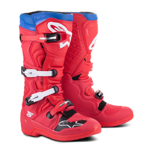 Alpinestars Crosstøvler  Tech 5 Knallrød-Mørk Rød-Alpine Blå