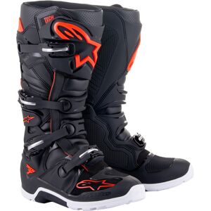 Alpinestars Tech 7 Enduro Motorsykkel Støvler 40 41 Svart Hvit Rød