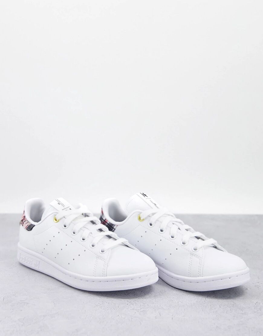 adidas Originals Her Studio Stan Smith trainers in white with heel print  White