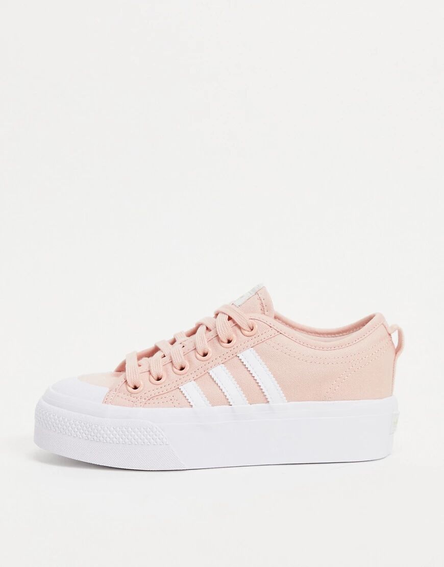 adidas Originals Nizza platform trainers in light pink  Pink