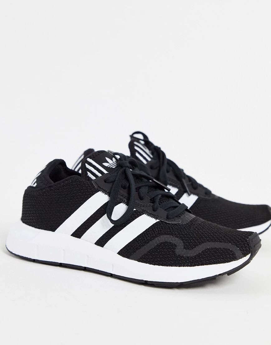 adidas Originals Swift Run X trainers in black and white  Black