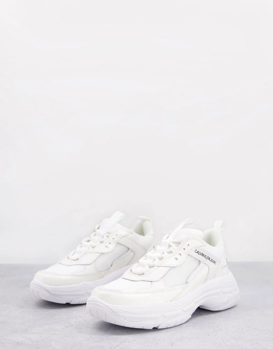 Calvin Klein Jeans Calvin Klein Maya chunky trainers in white  White